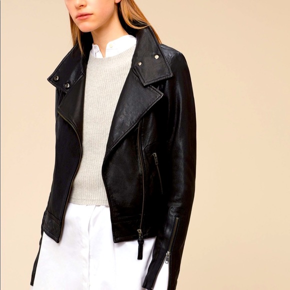 Mackage x Aritzia Grey Leather moto Jacket - Picture 7 of 7